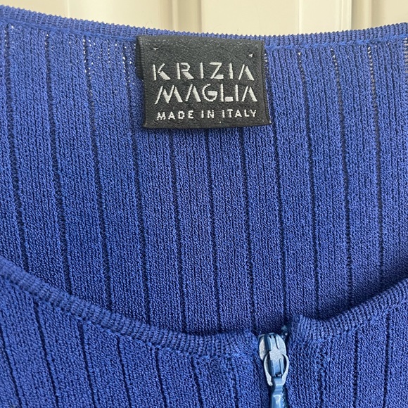 KRIZIA Maglia Made in Italy Zipup Cardigan Top 42/S - Picture 4 of 10